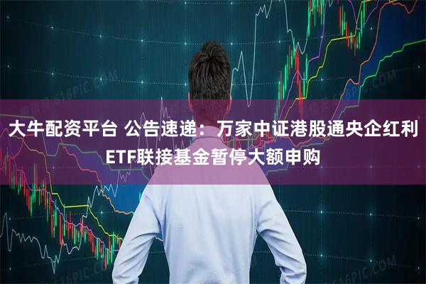 大牛配资平台 公告速递：万家中证港股通央企红利ETF联接基金暂停大额申购